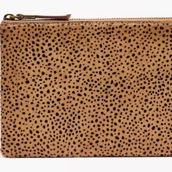 MADEWELL Leather & Dotted calf fur clutch/ wallet - Picture 3 of 8
